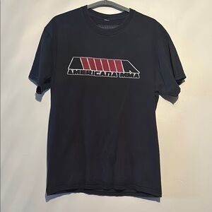 Black Short Sleeve Tee with Graphic Design